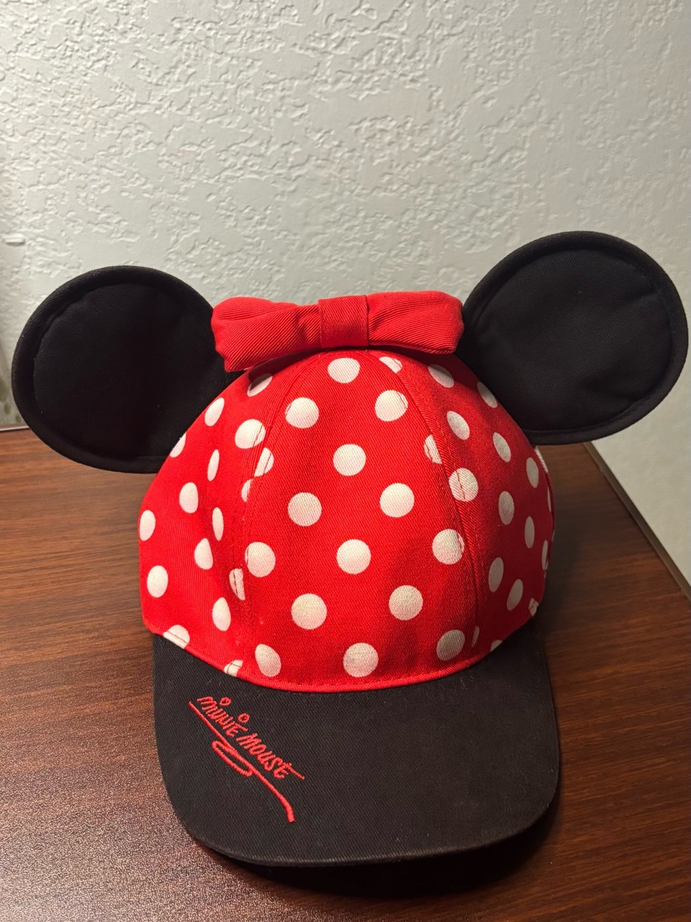 Disney Parks Minnie Mouse Red Polka Dot Ear Cap